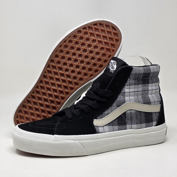 Vans Filmore Hi Pla Plaid Mix Brown/White Unisex Sneaker Shoes M 5/W 6.5 New